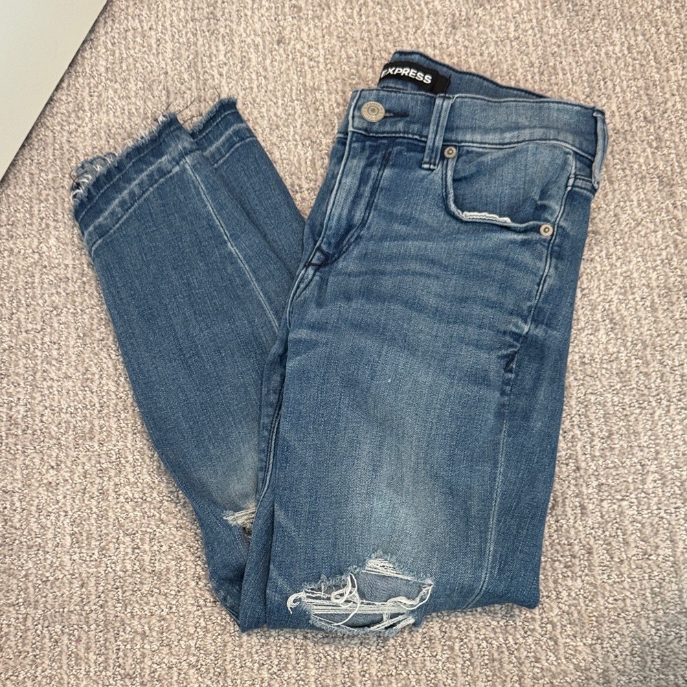 Express Women's Classic Blue Skinny Jeans